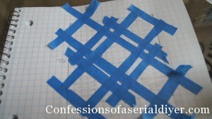 Tape off the other direciton and paint