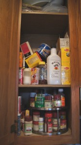 Spice cabinet before