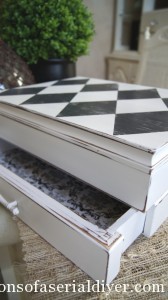 Harlequin painted chest