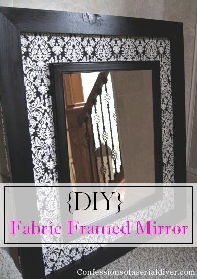 DIY Fabric Framed Mirror