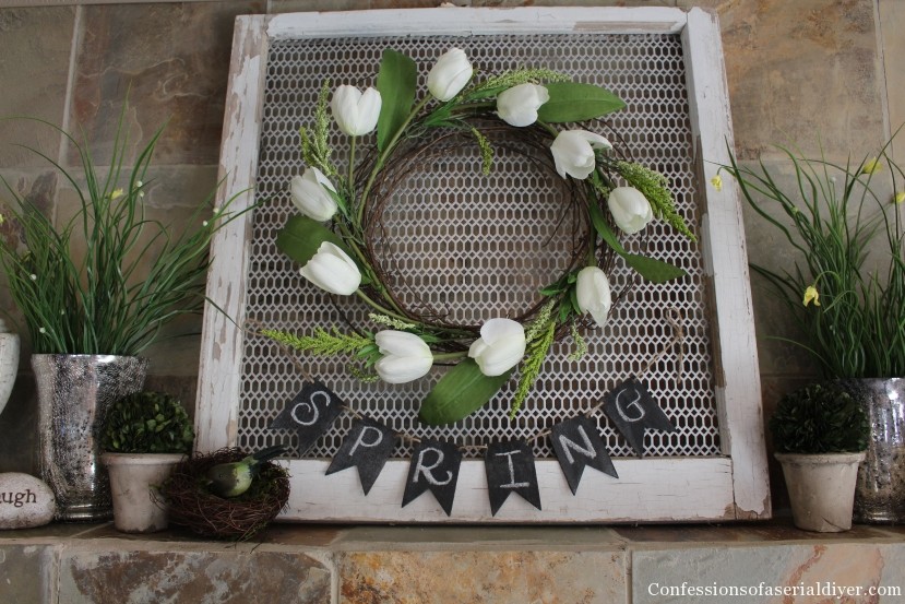 Tulip Wreath, super simple and perfect for Spring!