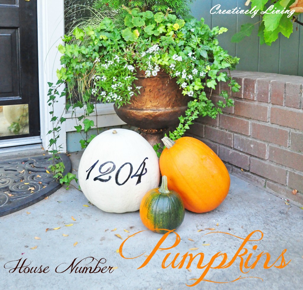  House Number Pumpkins from Creatively Living