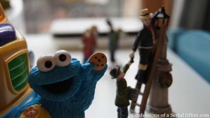 Cookie Monster, are you Sharing your cookies with those nice townsfolk?