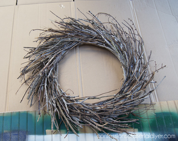 Winter Twig Wreath (Made from Twigs from the back yard!)