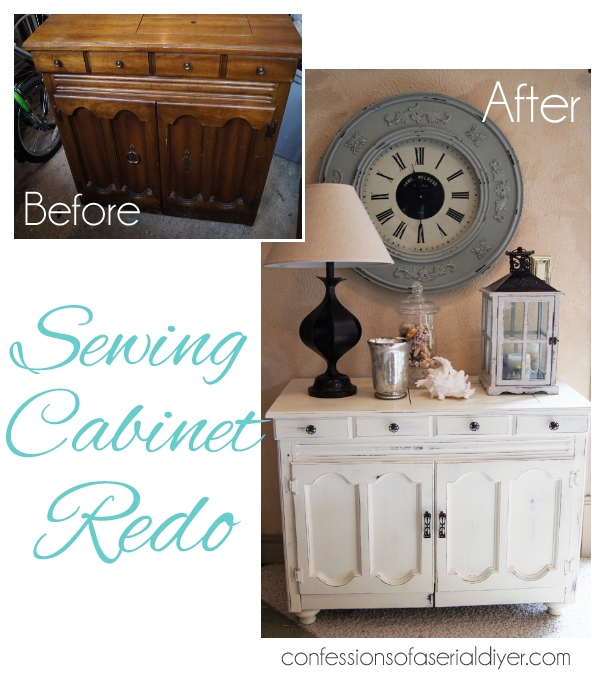 Sewign Cabinet Makeover with Annie Sloan Chalk Paint