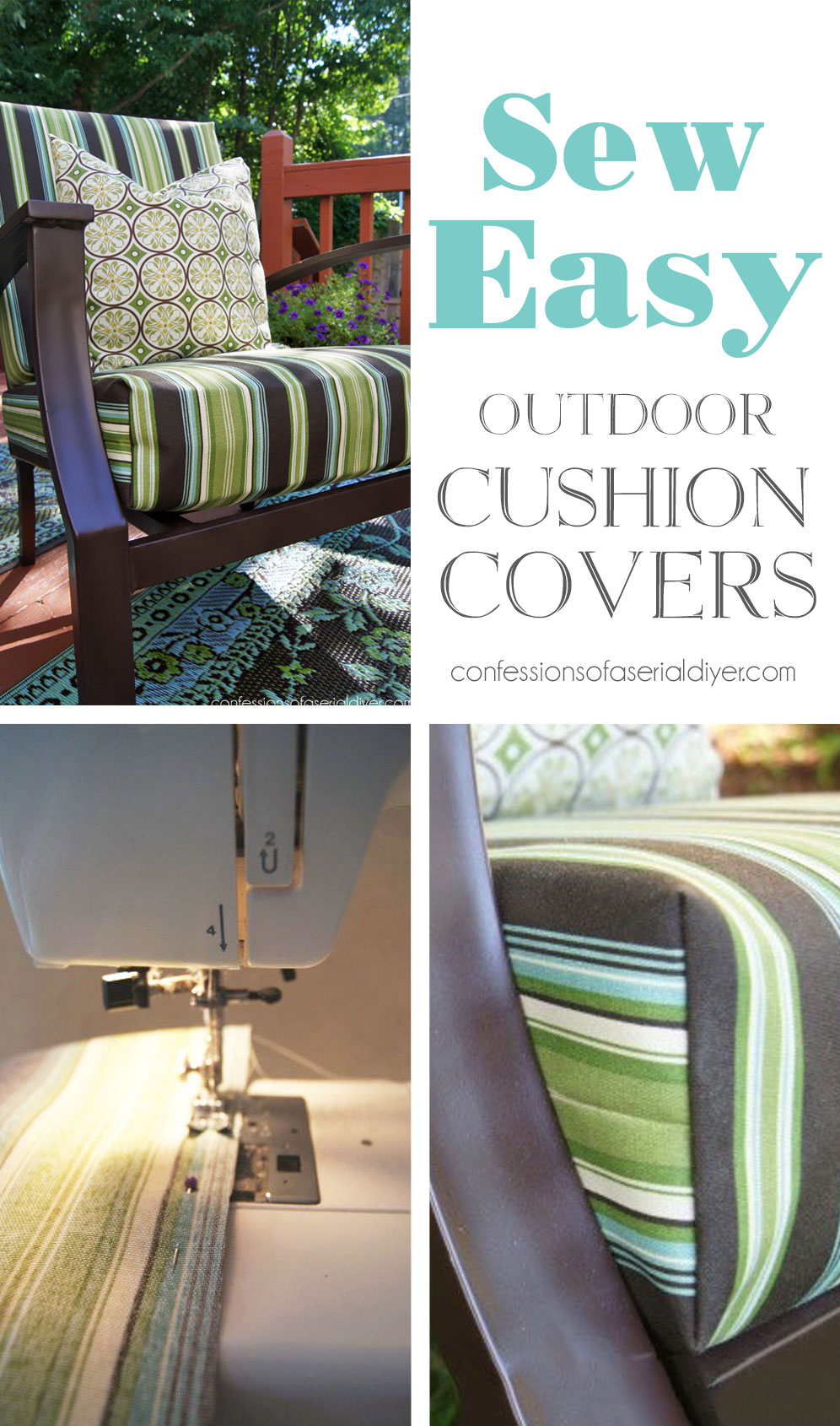Sew Easy Outdoor Cushion Covers, How To Make Cushion Covers For Outdoor Furniture