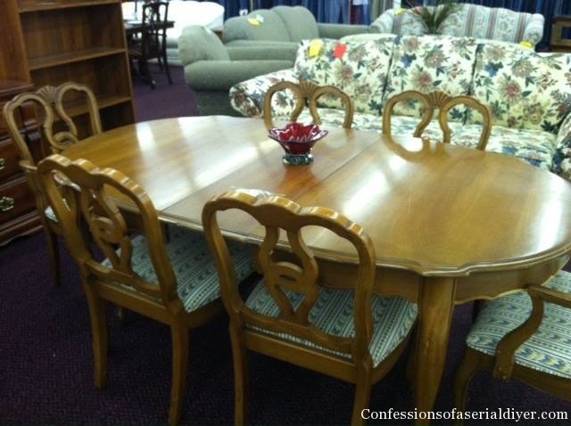 Dining Table Makeover Take One, Update Old Dining Room Set