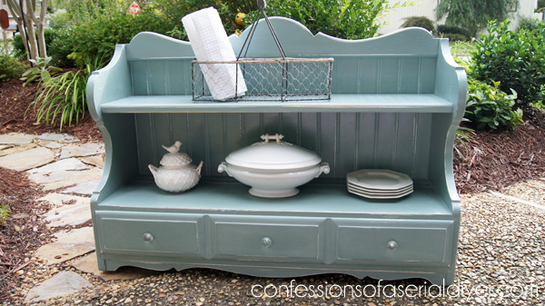 Cottage shelf painted in Duck Egg Blue