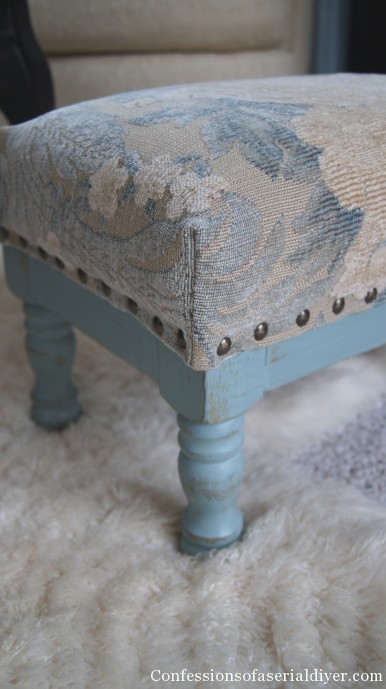 Reupholstered stool