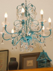Turquoise chandelier