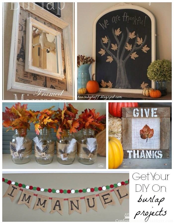 Burlap Projects Collage