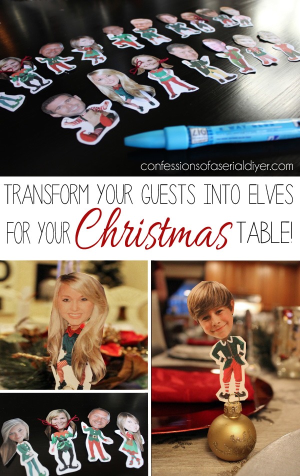 Fun Christmas placecard idea from Confessions of a Serial Do-it-Yourselfer