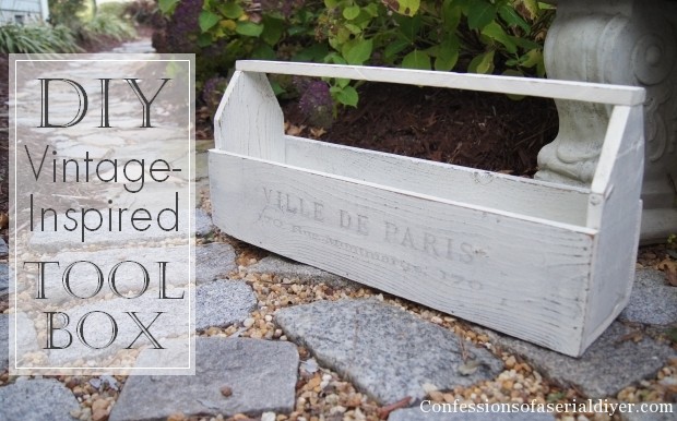 Diy Vintage Inspired Toolbox From Old Fence Pickets Confessions Of A Serial Do It Yourselfer - Diy Vintage Wooden Box