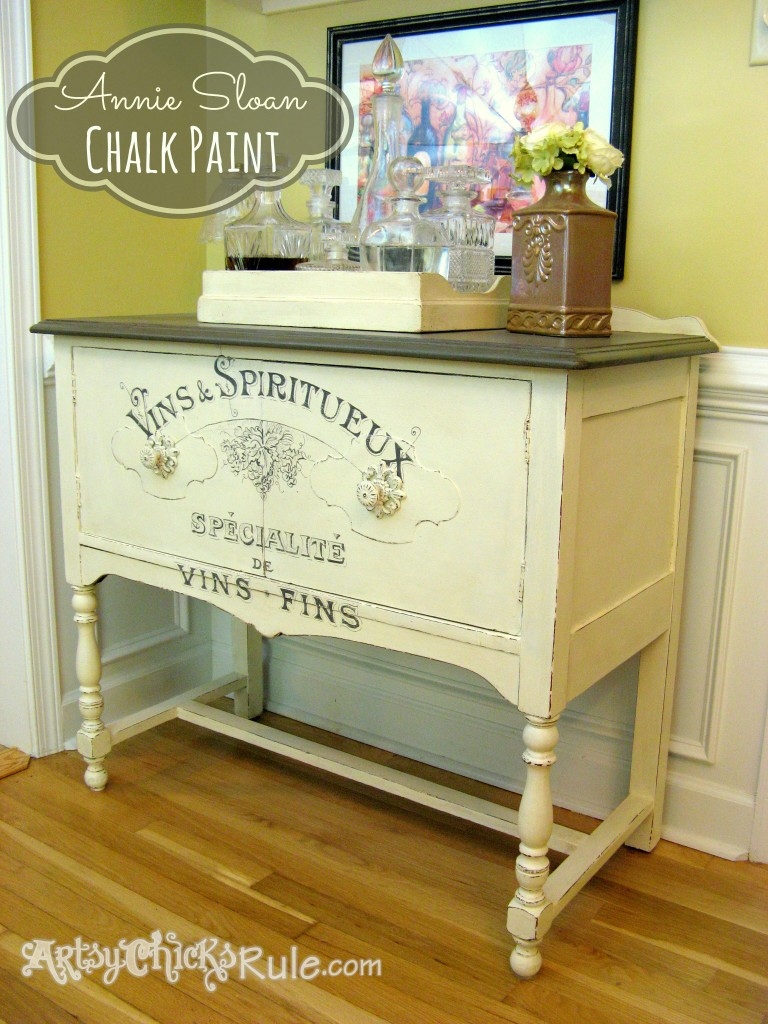 Sideboard makeover with typography