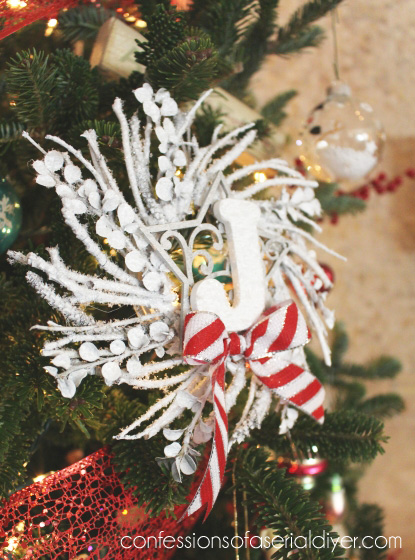 Monogrammed Mini Twig Wreath Ornament
