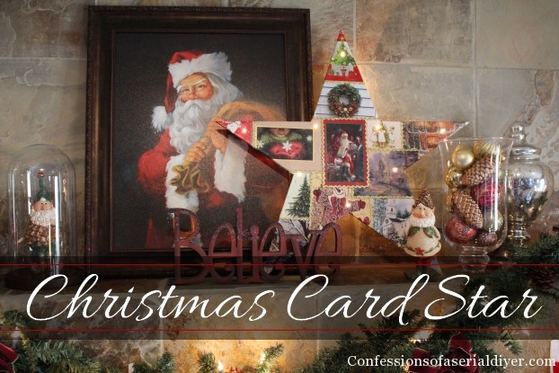 Recycled Christmas Card Star