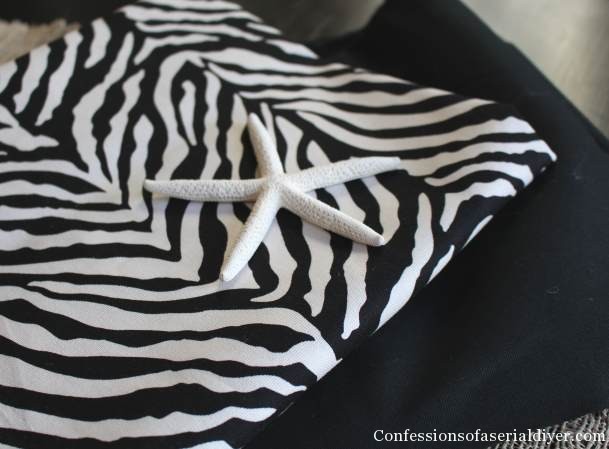 DIY Starfish Stenciled Pillows 1