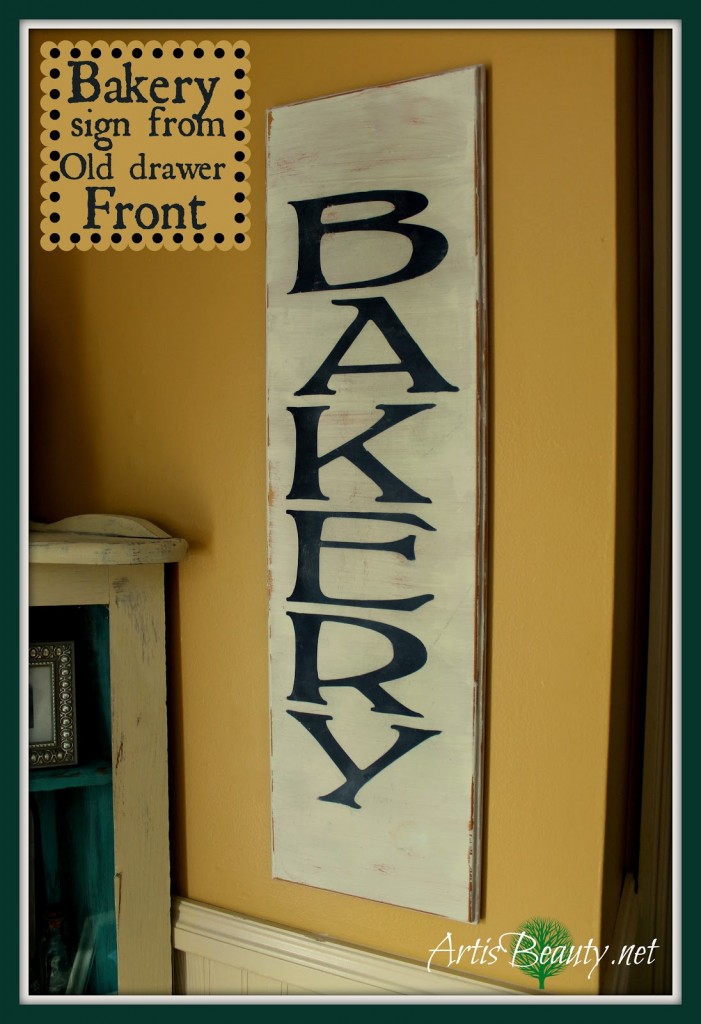 Vintage Bakery Sign from an Old Drawer Front via Art is Beauty