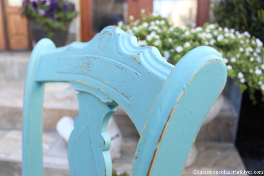 Chair Makeover in ASCP Provence Blue