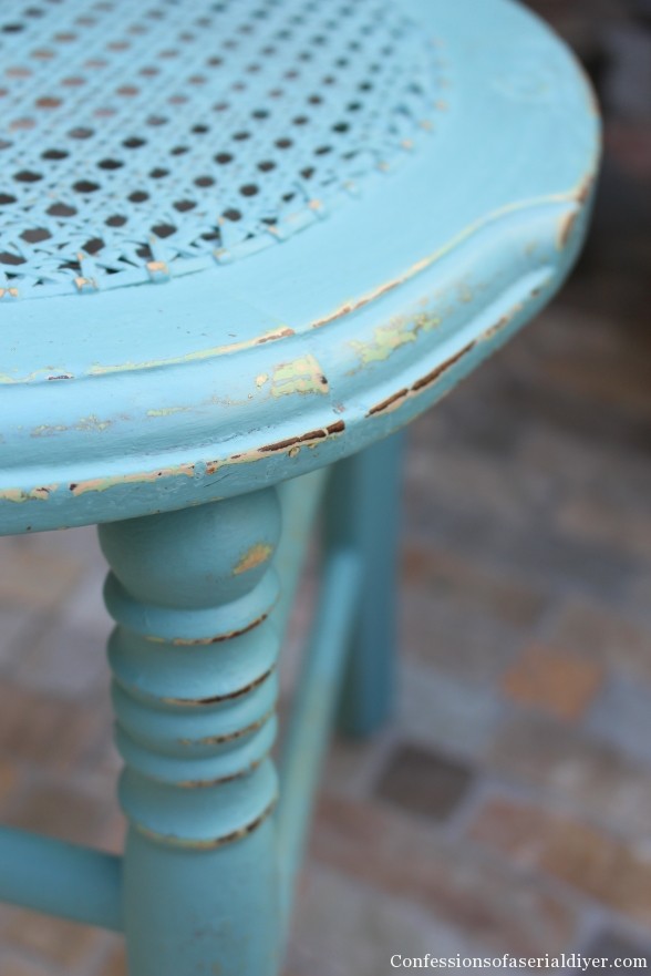 Chair Makeover in ASCP Provence Blue
