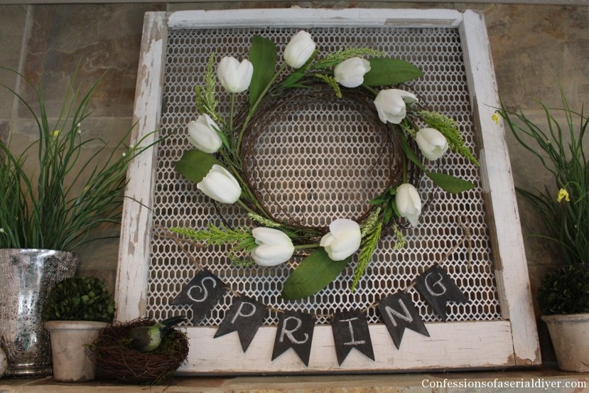 Tulip Wreath, super simple and perfect  for Spring!