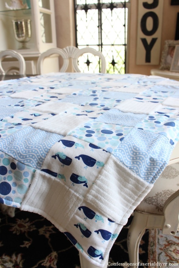 Make a Baby Quilt from Receiving Blankets!