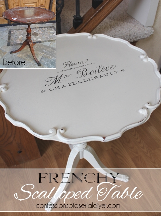 Scalloped Edge Table Updated with French Graphics