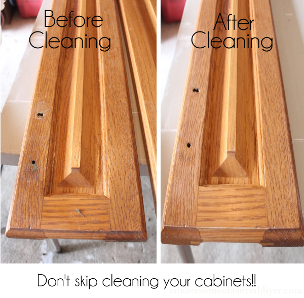 How To Paint Kitchen Cabinets A Step, How To Clean Stained Cabinets Before Painting