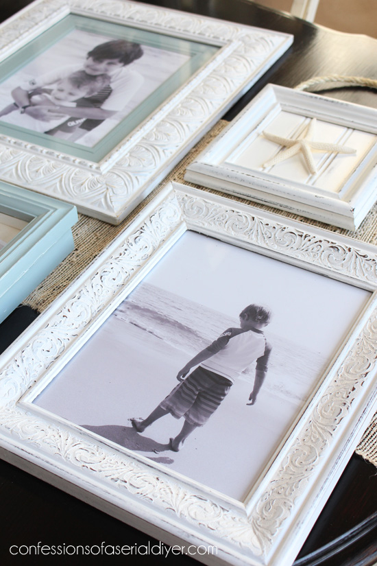 Bathroom Art Created with Thrift Store Frames