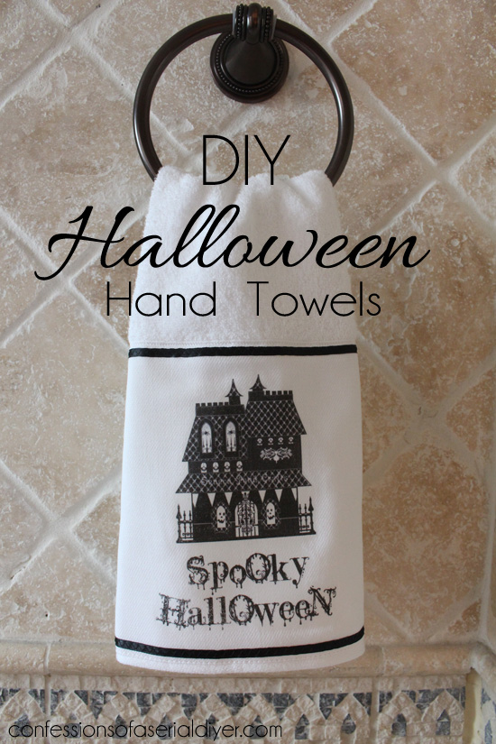 DIY Halloween Hand Towels