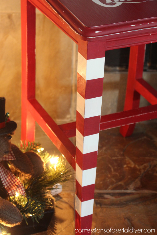 This little chair got a sweet Christmas Makeover!