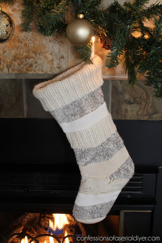 Sweater Stockings made from old sweaters.
