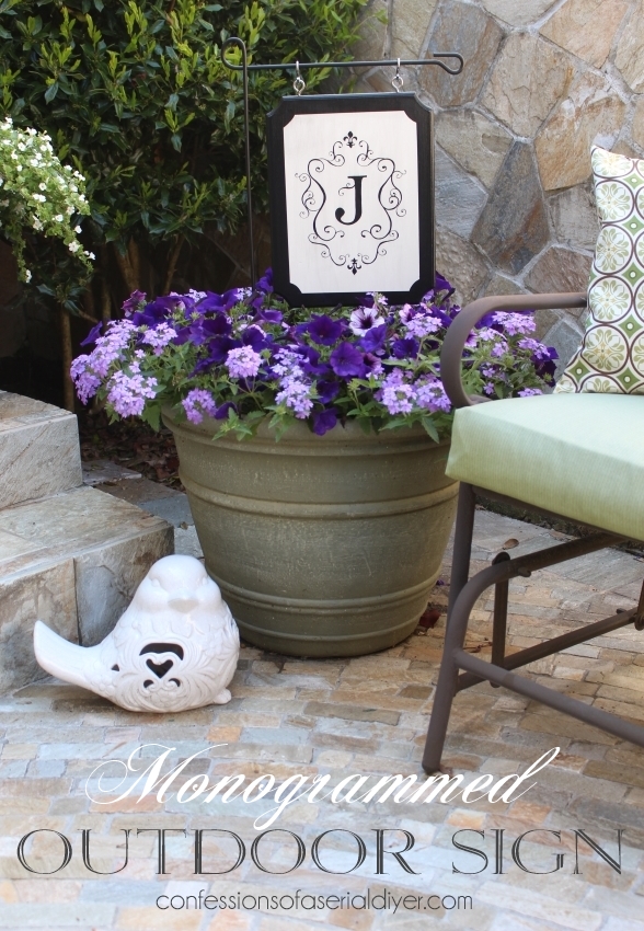 Monogrammed Outdoor Plaque. A great alternative to a flag!