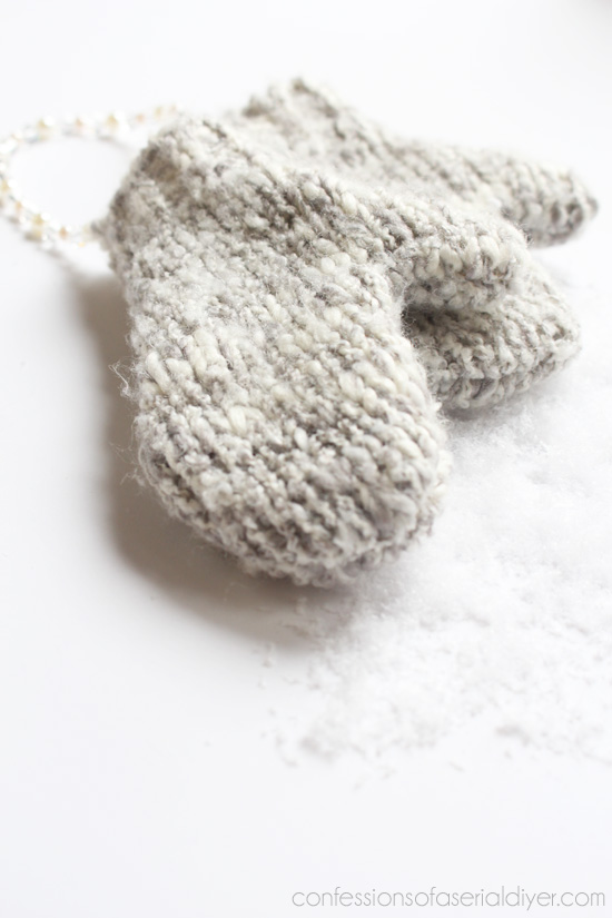 DIY Mitten Ornaments...no knitting required!