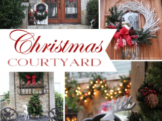 Christmas Courtyard at Confessions of a Serial Do-it-Yourselfer