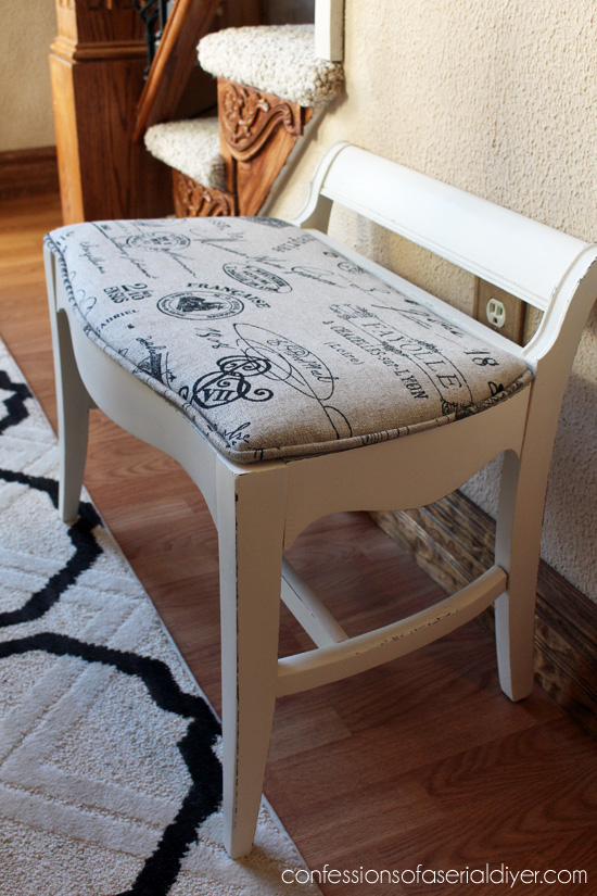 Dressing Table Bench Makeover