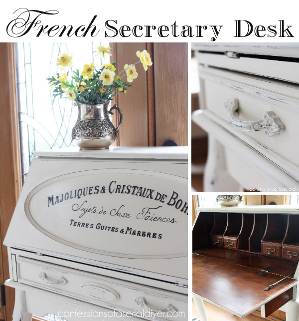 Secretary Desk with French Graphics