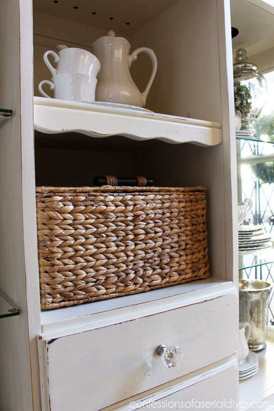 A basket is a perfect place to store napkins and napkin rings!