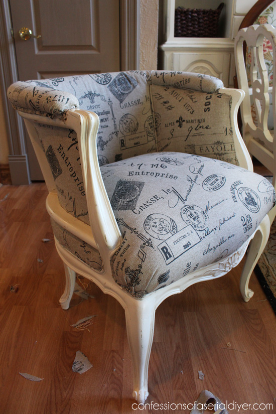 How I Upholstered my French Provincial Chairs