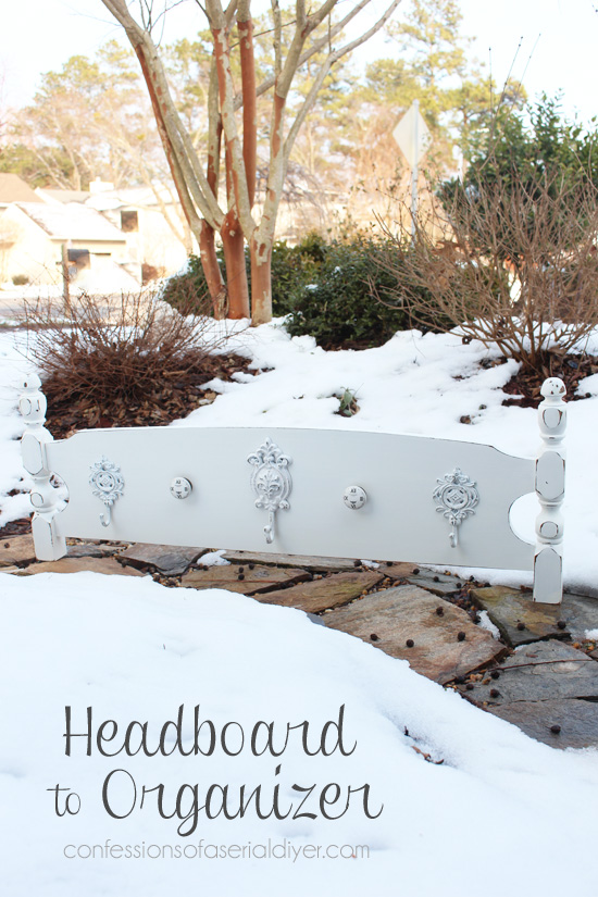 Headboards are perfect for transforming into coat racks, or towel racks.