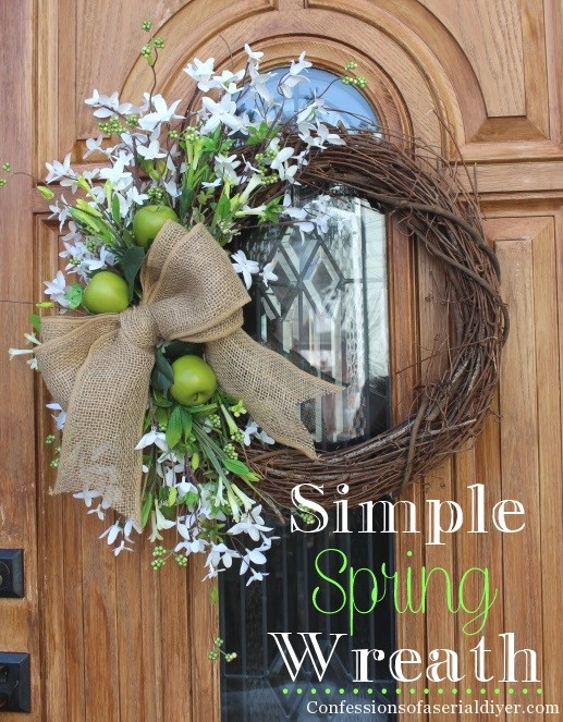 Simple Spring Apple Wreath...so easy to make!