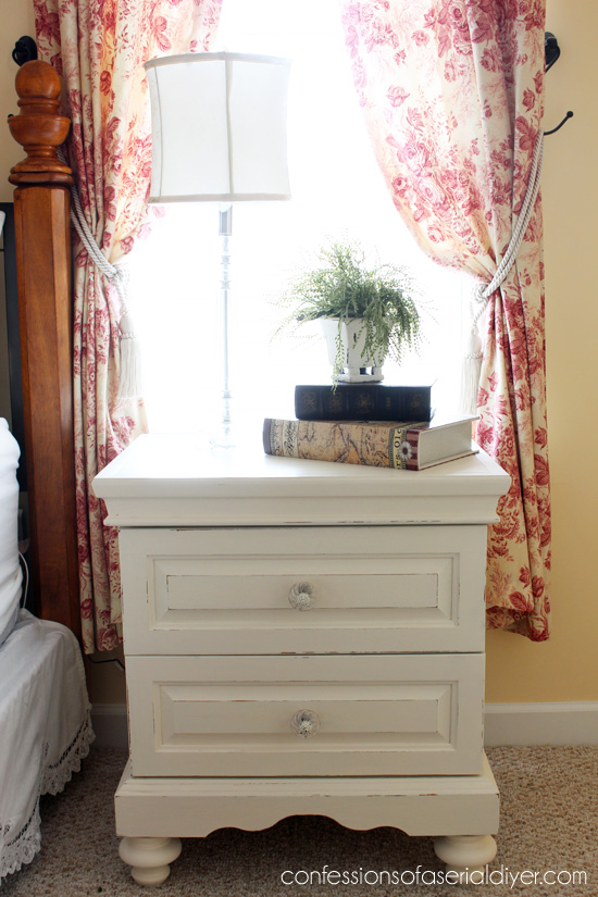 Oak bedroom set painted in DIY chalk paint. What a difference!