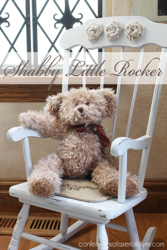 SHabby little rocking chair makeover