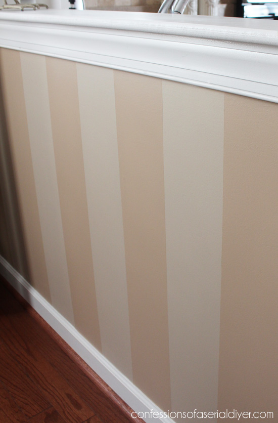 Striped accent wall using Frog Tape