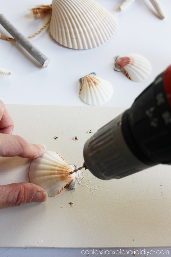 Make a shell garland to add a splash of Summer to your decor!