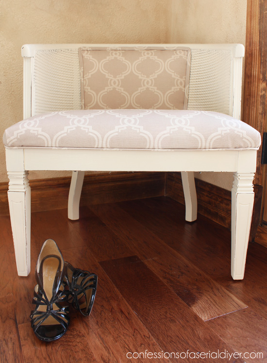 Vintage Cane Club Chair Makeover