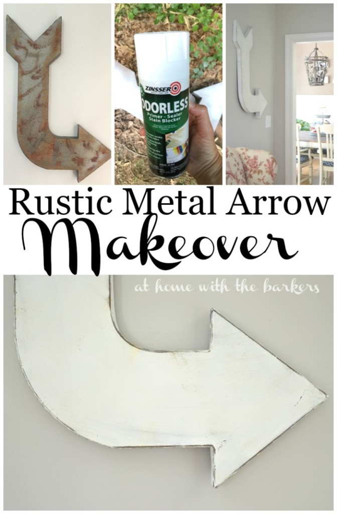 Rustic Metal Arrow Makeover from At Home with the Barkers