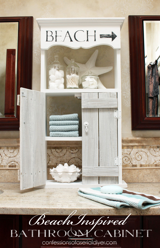 Beach Inspired Bathroom Cabinet, Beach Style Bathroom Cabinets