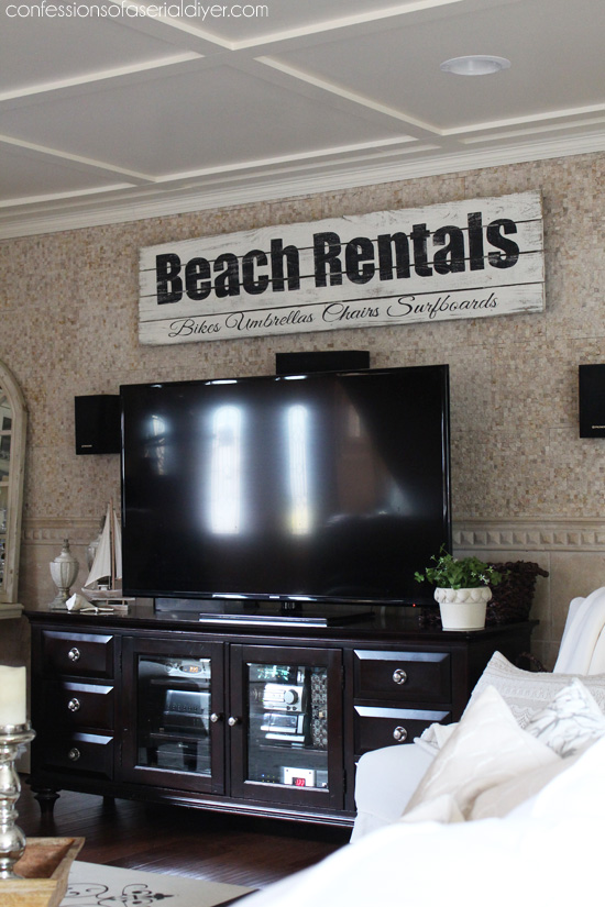 See how to make this beachy sign here. Confessions of a Serial Do-it Yourselfer