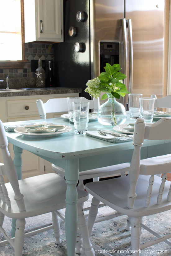 How to Paint a Laminate Kitchen Table | Confessions of a ...